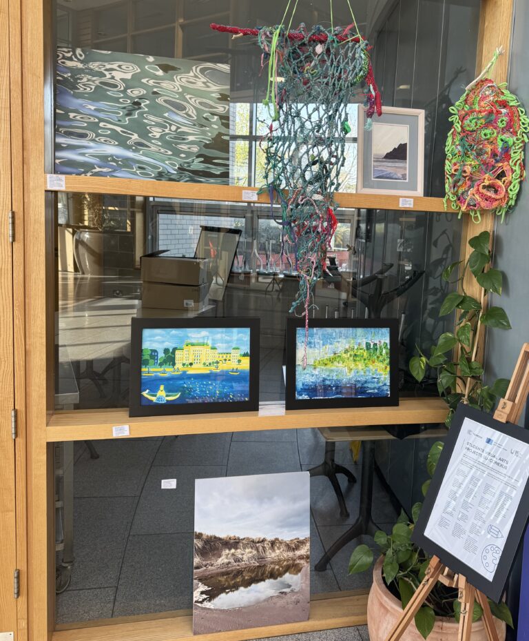 Photograph of art exhibition landscape and sea images