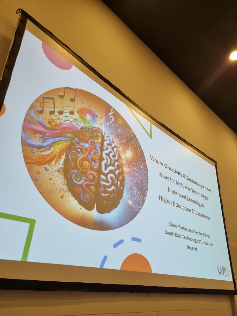 Image of screen with powerpoint