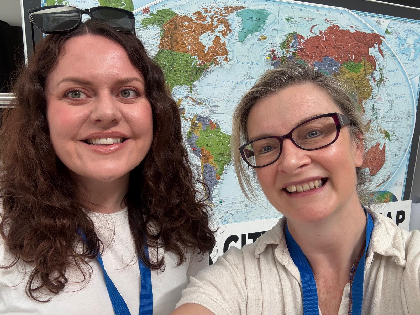 image of two women at conference