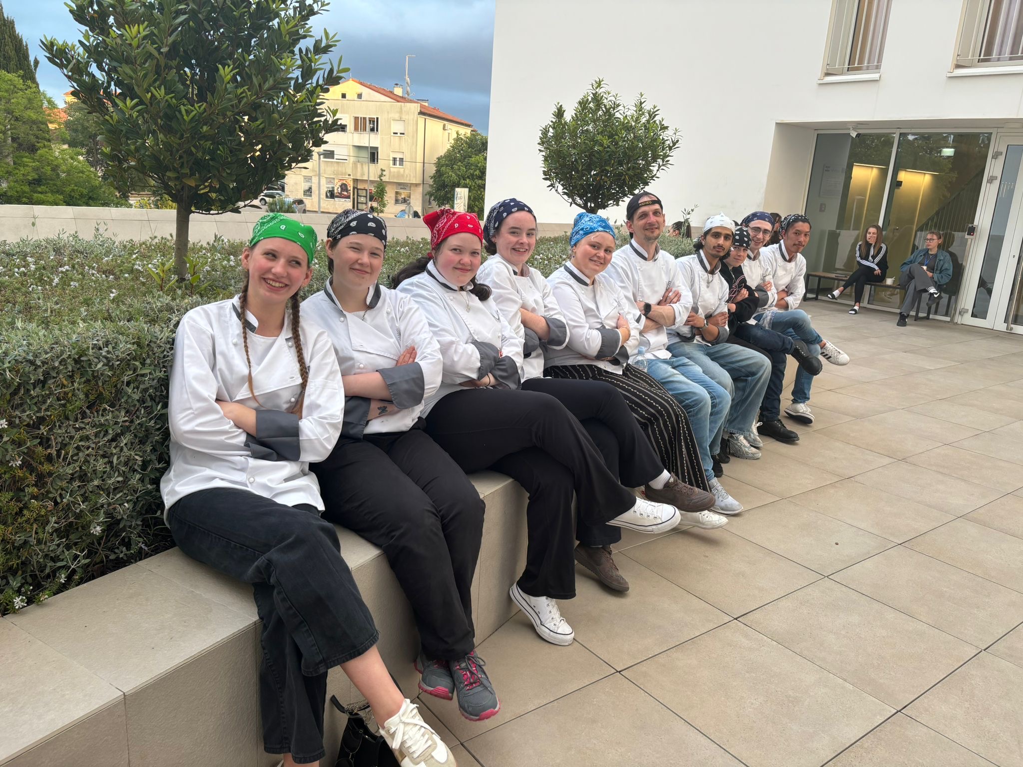 Group of studnets in chef unifrom 